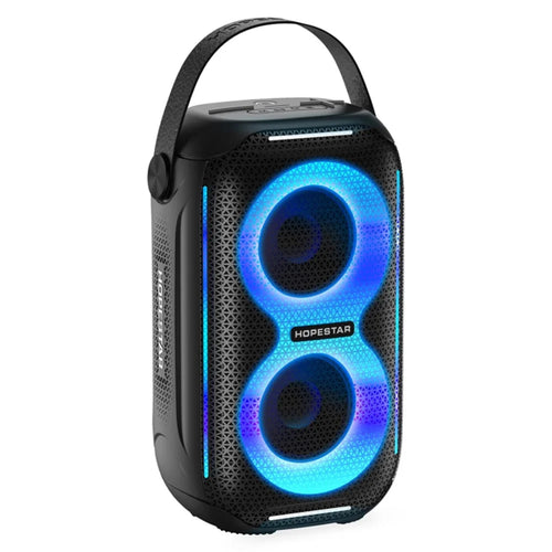 HOPESTAR P200 Mini IPX5 Outdoor TWS Wireless Speaker with Colorful Light - Black - 1