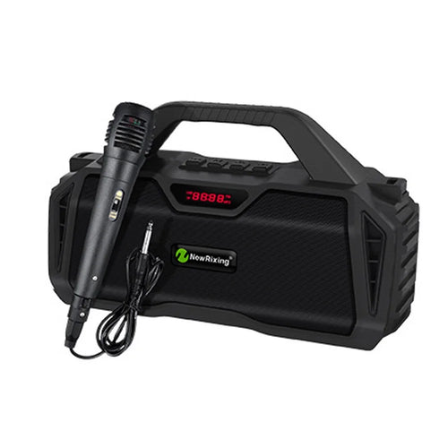 NEWRIXING NR6011 Outdoor Karaoke TWS Bluetooth-compatible Speaker with Shoulder Strap - Black - 1