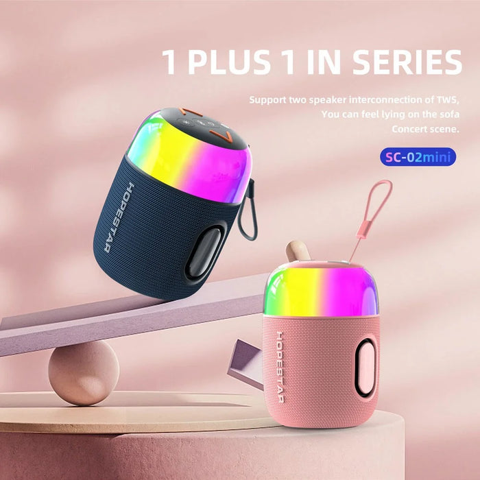 HOPESTAR SC-02mini 10W Portable Wireless Bluetooth-compatible Speaker with RGB Light - Black - 2