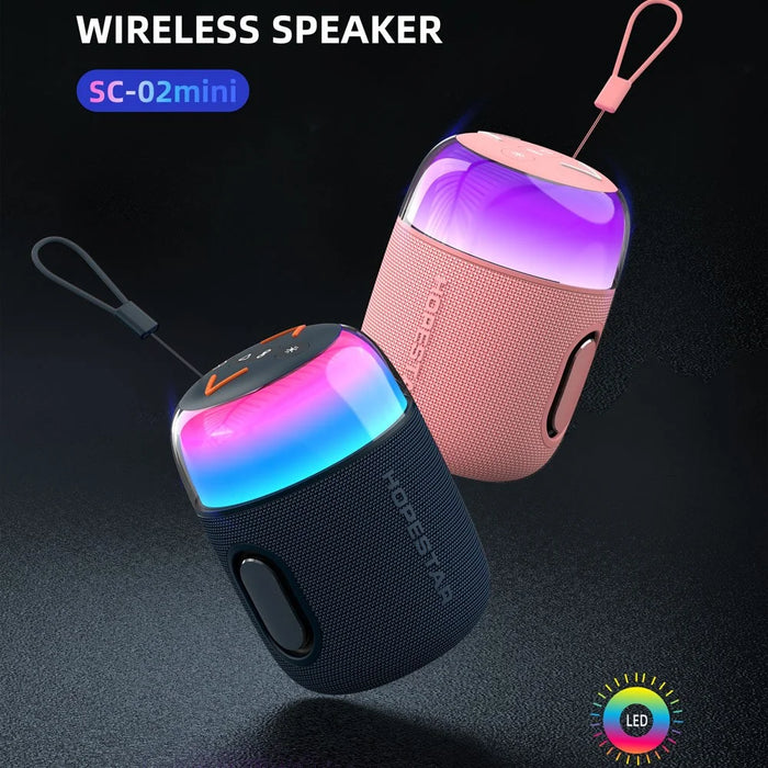 HOPESTAR SC-02mini 10W Portable Wireless Bluetooth-compatible Speaker with RGB Light - Black - 3