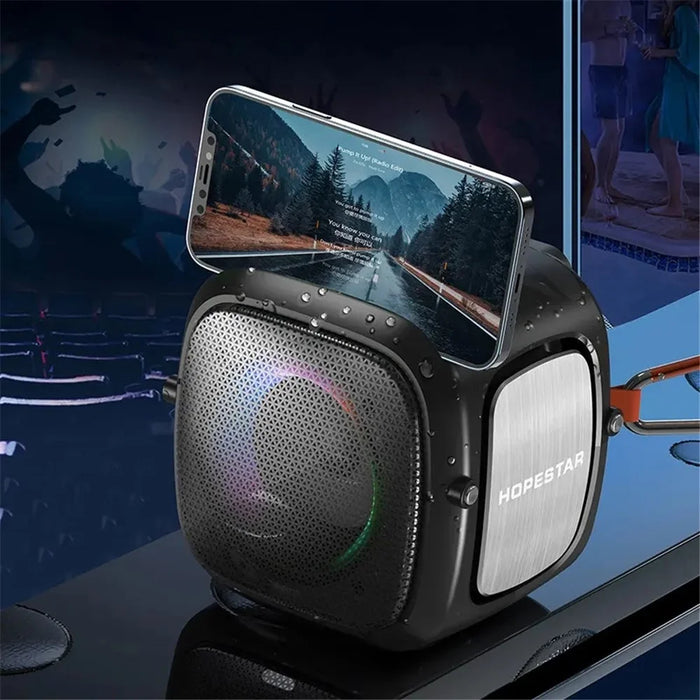 HOPESTAR Partyone Mini Wireless Speaker Waterproof TWS Speaker with Colorful Lights - Black - 2