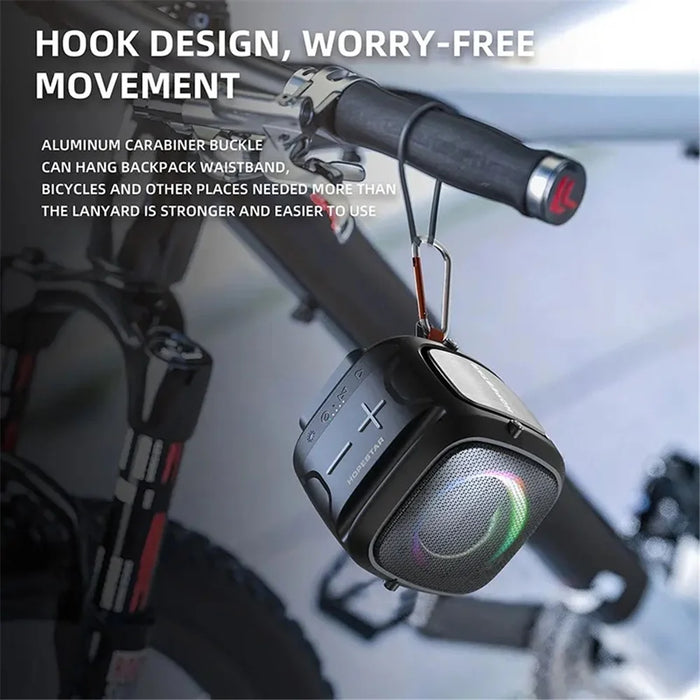 HOPESTAR Partyone Mini Wireless Speaker Waterproof TWS Speaker with Colorful Lights - Black - 3