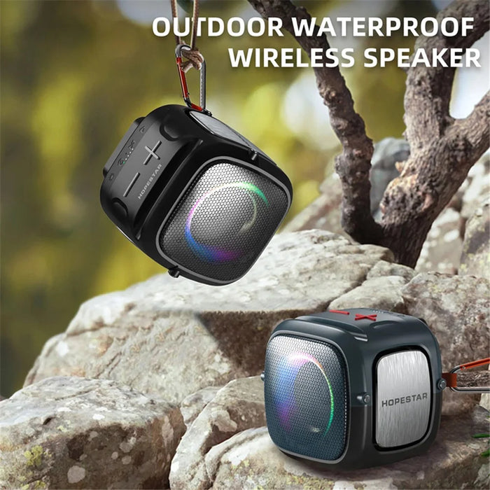 HOPESTAR Partyone Mini Wireless Speaker Waterproof TWS Speaker with Colorful Lights - Black - 6