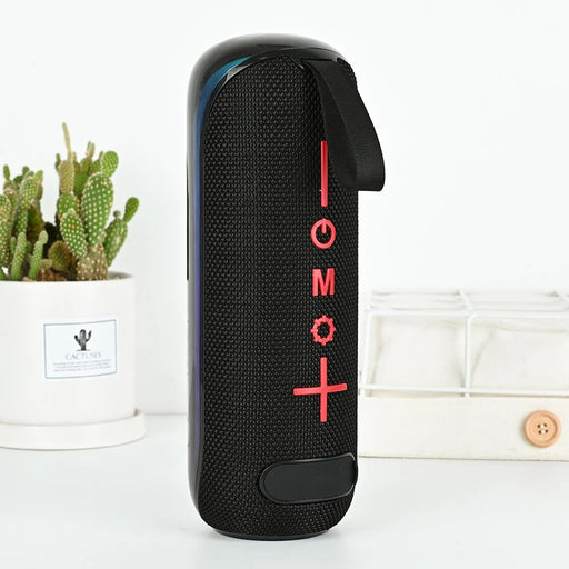 T&G TG-384 Mini Portable Bluetooth-compatible Speaker RGB Light Wireless Music Subwoofer Support TF  /  U-disk - Black - 2