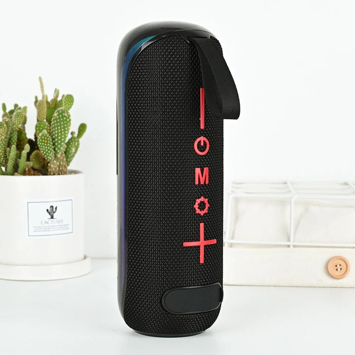 T&G TG-384 Mini Portable Bluetooth-compatible Speaker RGB Light Wireless Music Subwoofer Support TF  /  U-disk - Black - 2