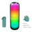 T&G TG-384 Mini Portable Bluetooth-compatible Speaker RGB Light Wireless Music Subwoofer Support TF  /  U-disk - Black - 3