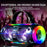 NR8806 Outdoor Waterproof Wireless Bluetooth-compatible Speaker RGB Light Rhythm Subwoofer - Blue - 7