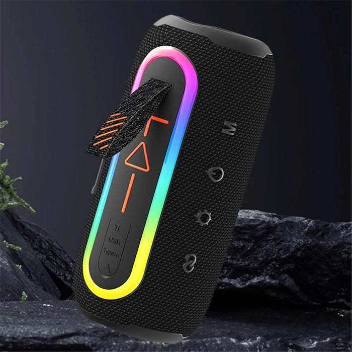 FLIP6MAX Portable Bluetooth-compatible Speaker FM Radio Wireless Music Subwoofer Support TF / U-disk - Black - 2