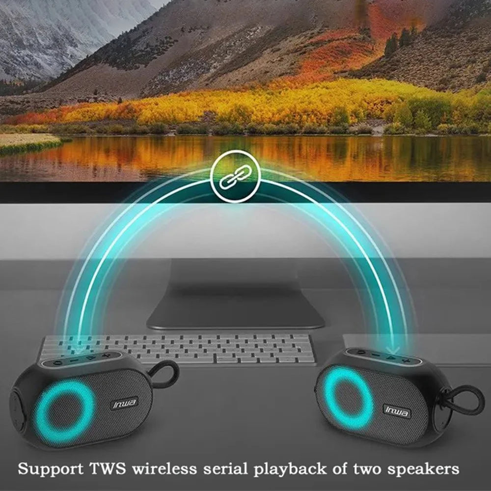 INWA MZ-507 Portable Bluetooth-compatible Speaker Waterproof Wireless Music Subwoofer Support TF Card - 3