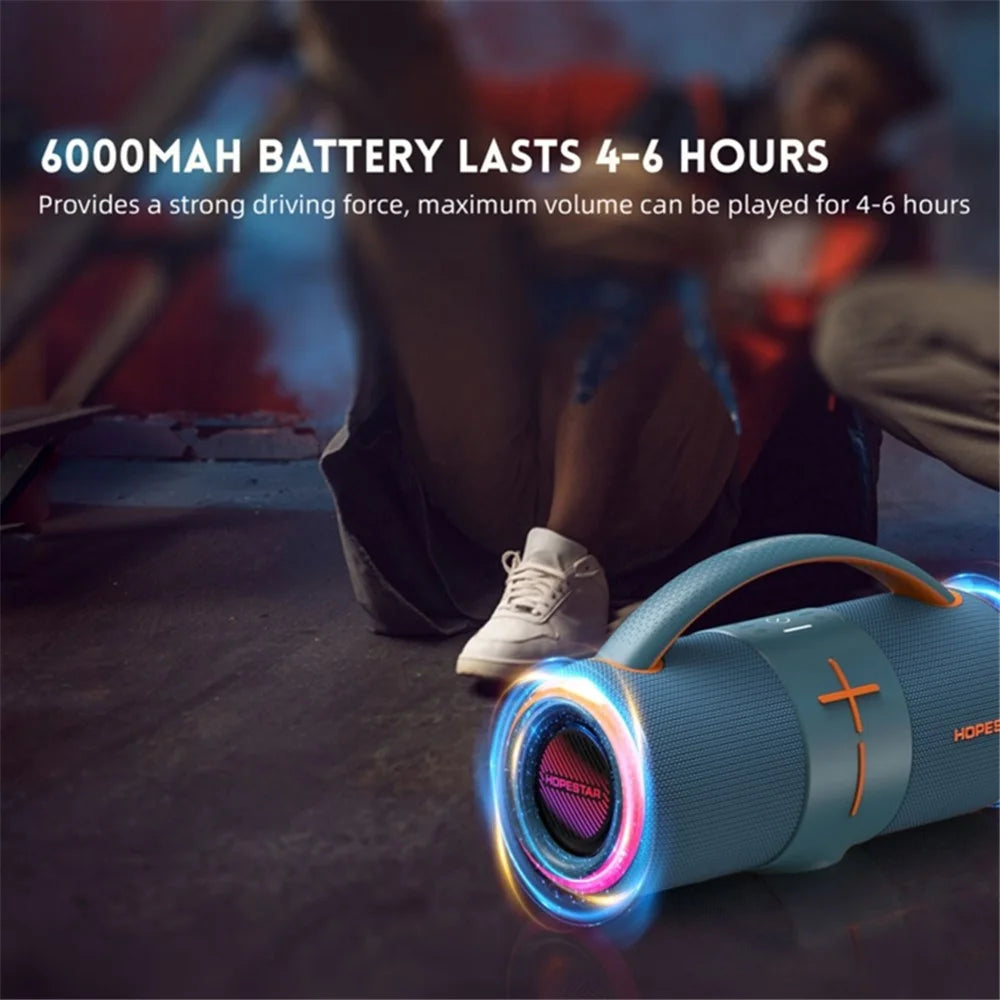 HOPESTAR H68 50W Powerful Outdoor Waterproof Bluetooth-compatible Speaker Sound Subwoofer - Baby Blue - 2