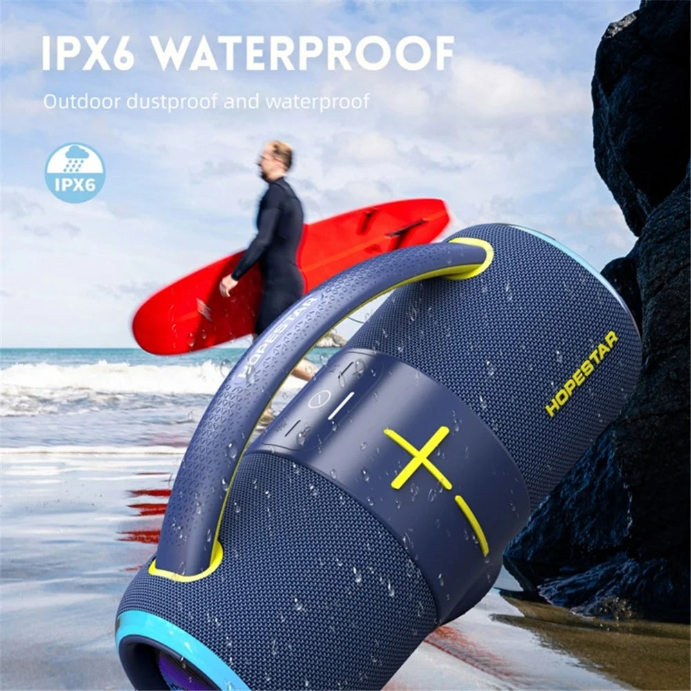 HOPESTAR H68 50W Powerful Outdoor Waterproof Bluetooth-compatible Speaker Sound Subwoofer - Baby Blue - 4