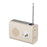 P36 Outdoor Solar Powered Radio Portable Bluetooth-compatible Speaker with RGB Light - Beige - 1