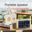 P36 Outdoor Solar Powered Radio Portable Bluetooth-compatible Speaker with RGB Light - Beige - 2