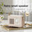 P19 Portable Bluetooth-compatible Speaker with FM Radio / Handle Wireless Music Subwoofer - Beige - 2
