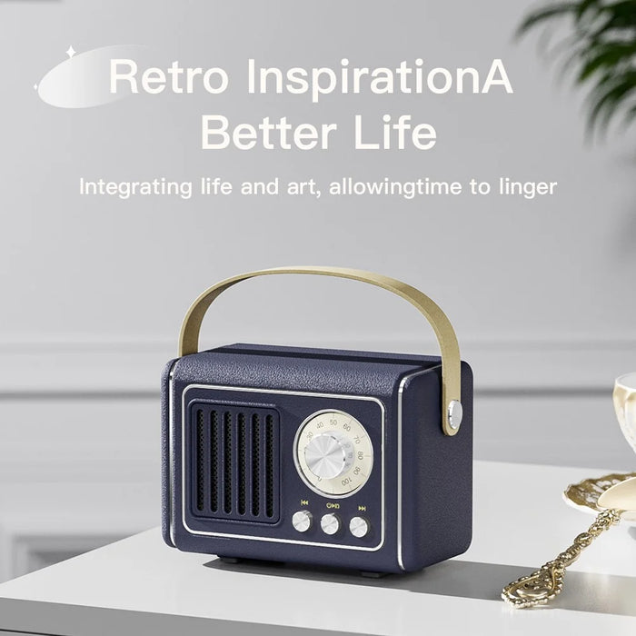 P19 Portable Bluetooth-compatible Speaker with FM Radio / Handle Wireless Music Subwoofer - Beige - 3