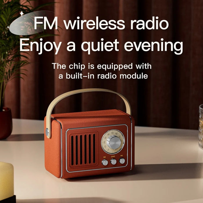 P19 Portable Bluetooth-compatible Speaker with FM Radio / Handle Wireless Music Subwoofer - Beige - 6