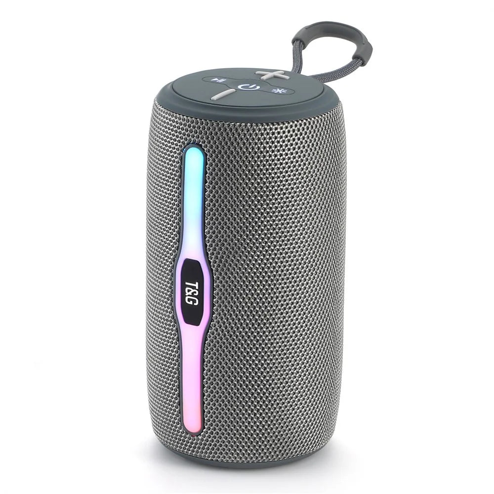 T&G TG-675 Colorful LED Light FM Bluetooth-compatible Speaker Music Sound Subwoofer - Grey - 1