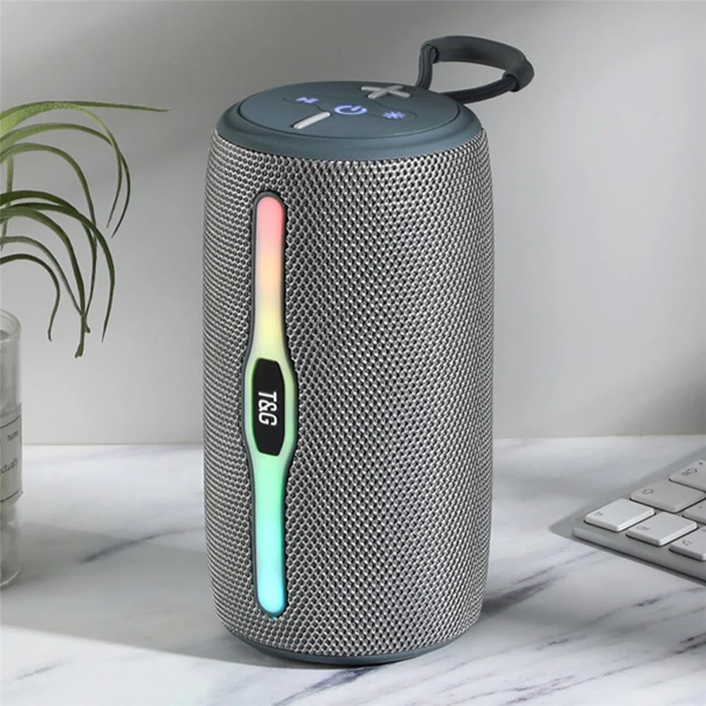 T&G TG-675 Colorful LED Light FM Bluetooth-compatible Speaker Music Sound Subwoofer - Grey - 2