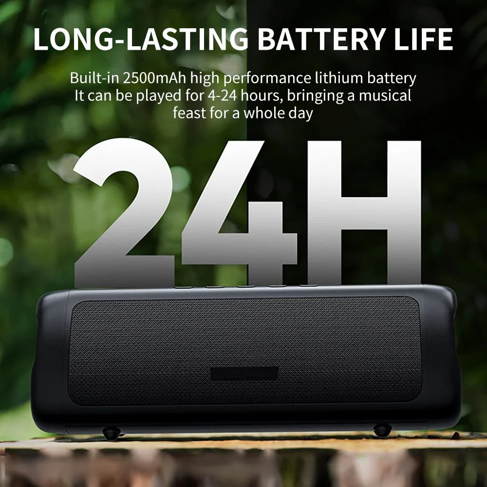 CYBORIS C27 Portable Colorful Light Bluetooth-compatible Speaker Waterproof Sound Subwoofer - Black - 5