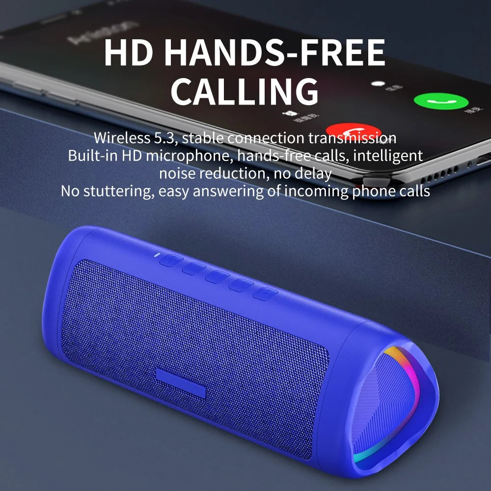 CYBORIS C27 Portable Colorful Light Bluetooth-compatible Speaker Waterproof Sound Subwoofer - Black - 7