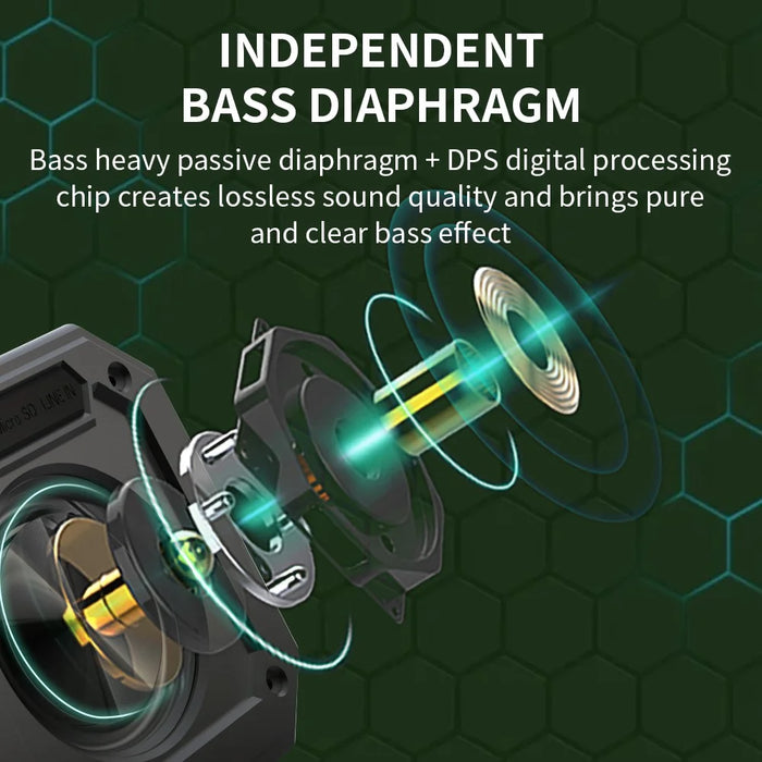 CYBORIS X1S Magnetic Bluetooth-compatible Speaker for Golf Cart Waterproof Subwoofer Built-In Mic - 6