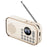 P35 Portable Bluetooth-compatible 5.0 FM Radio with 3.5mm Audio Cable Retro Speaker Support TF Card U Disk - Beige - 1
