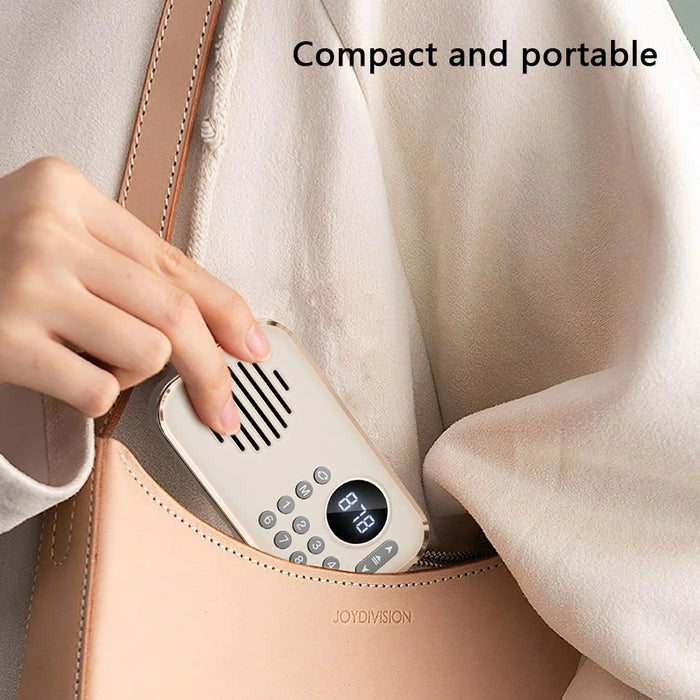 P35 Portable Bluetooth-compatible 5.0 FM Radio with 3.5mm Audio Cable Retro Speaker Support TF Card U Disk - Beige - 4