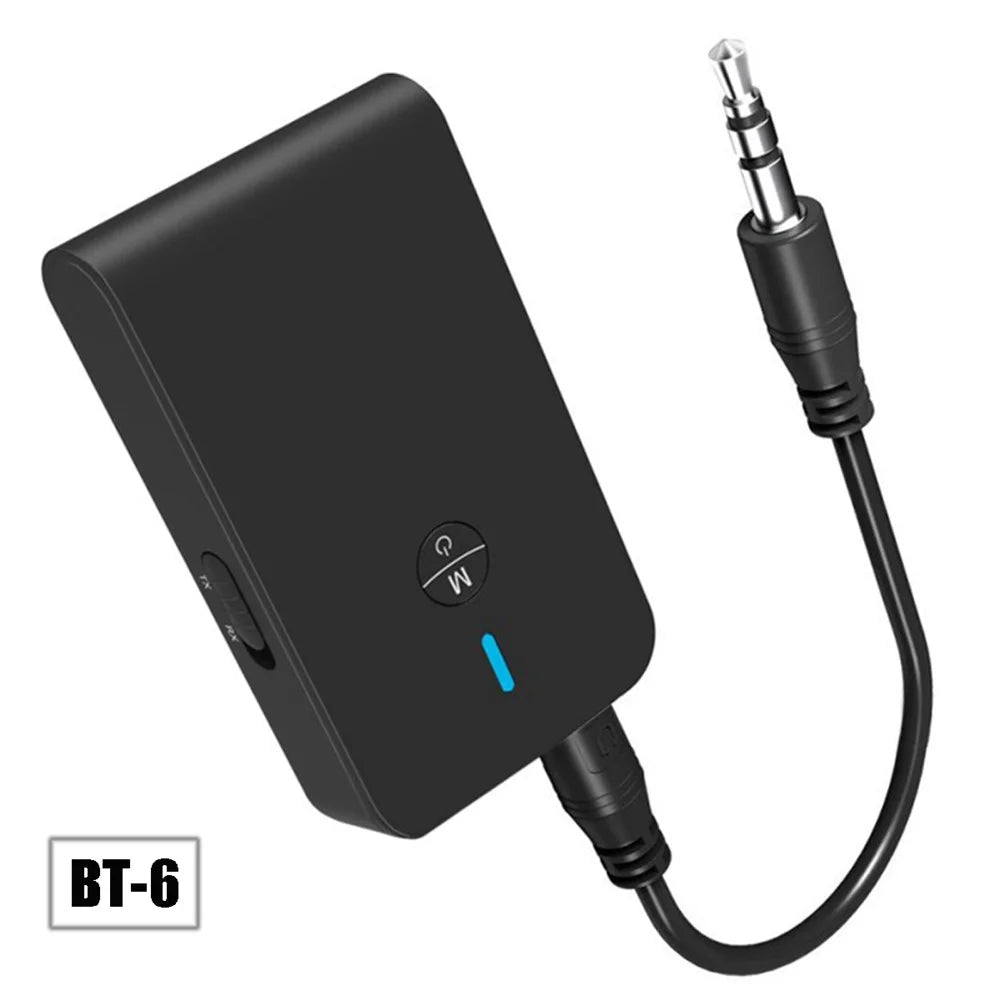 BT-6 2-in-1 Bluetooth-compatible Adapter Bluetooth-compatible 5.0 Transmitter Receiver TX/RX with 3.5mm Stereo Interface - 1