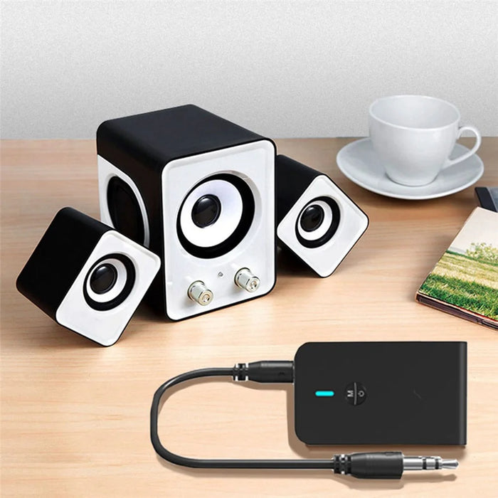 BT-6 2-in-1 Bluetooth-compatible Adapter Bluetooth-compatible 5.0 Transmitter Receiver TX/RX with 3.5mm Stereo Interface - 5