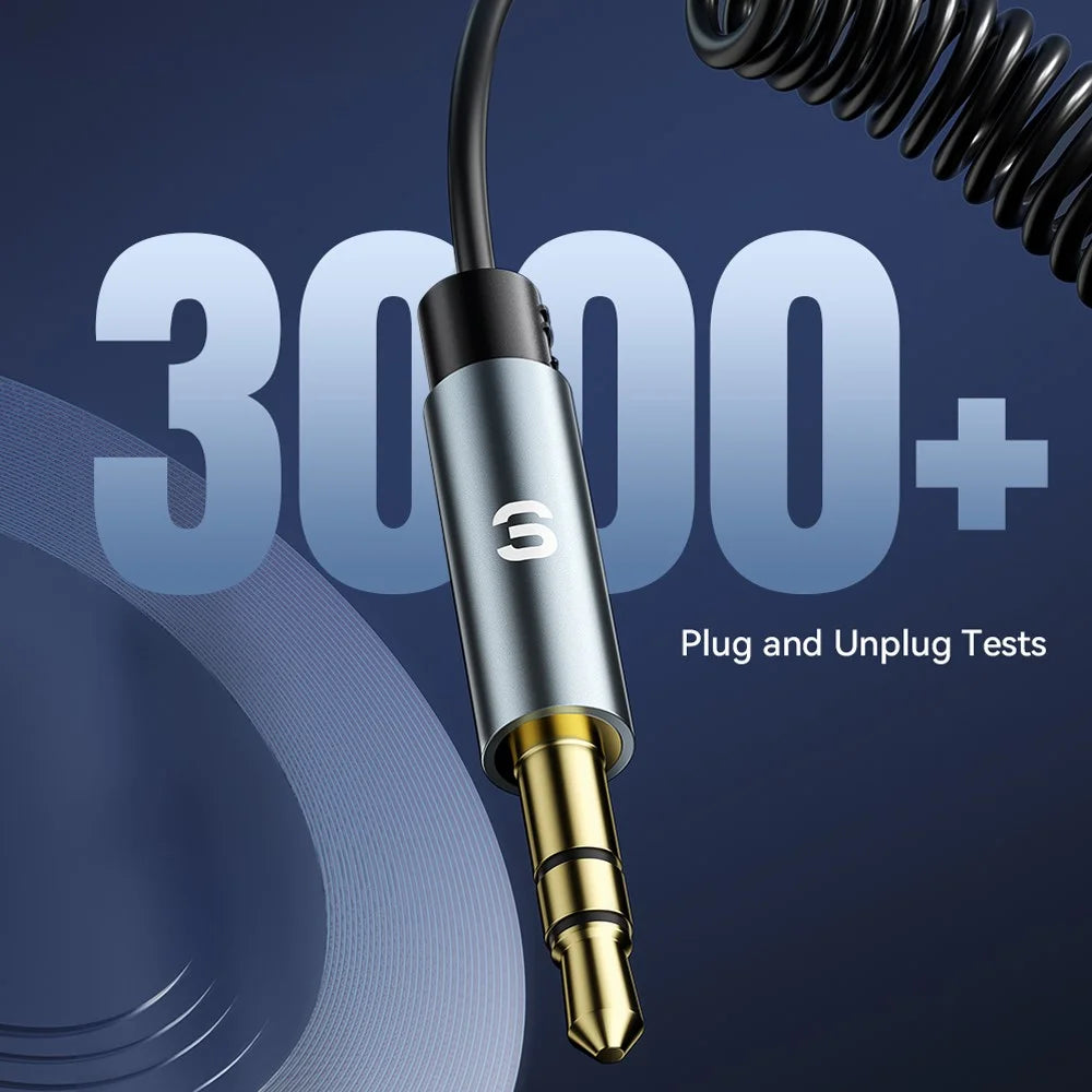 ESSAGER EBT-LF01-P Car Bluetooth-compatible Receiver Spring Cord 3.5mm AUX Car Audio Wireless Adapter - 7