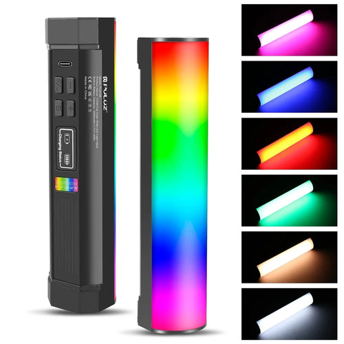 PULUZ PU4138 17cm Portable RGB Light Stick Magnetic LED Tube Light Wand 6W Photography Fill Light - 1