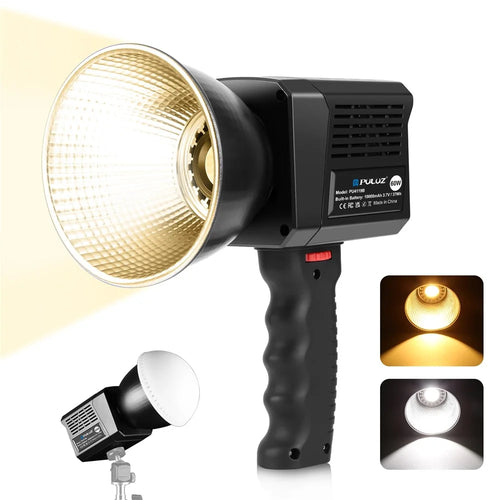 PULUZ PU4119B 60W COB Handheld Photography Vlog Light Video Recording Dual Color Temperature Fill Light - 1