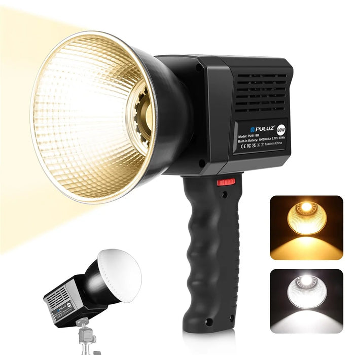 PULUZ PU4119B 60W COB Handheld Photography Vlog Light Video Recording Dual Color Temperature Fill Light - 1