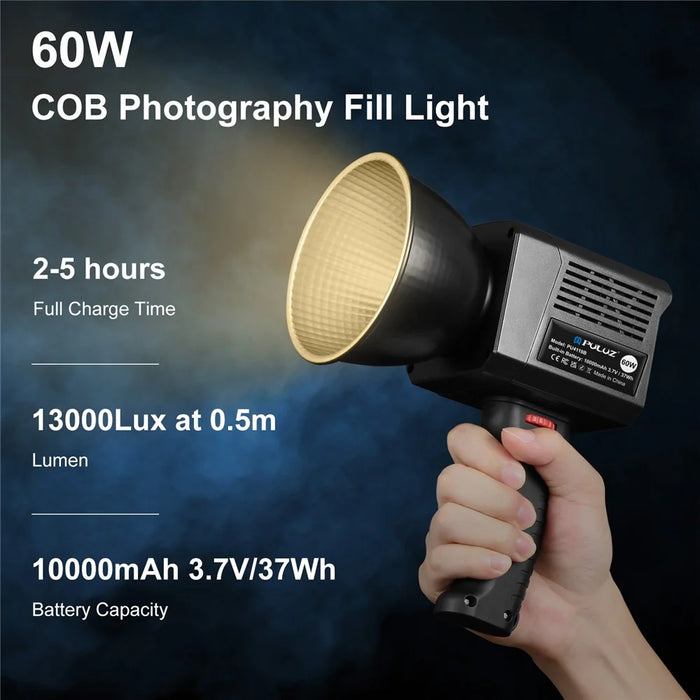PULUZ PU4119B 60W COB Handheld Photography Vlog Light Video Recording Dual Color Temperature Fill Light - 2