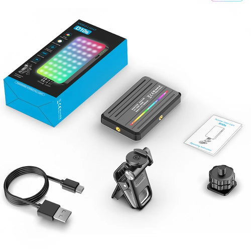 D10S 10 Dynamic Effects Pocket Light 180 Degree Adjustable RGB LED Fill Light - 1