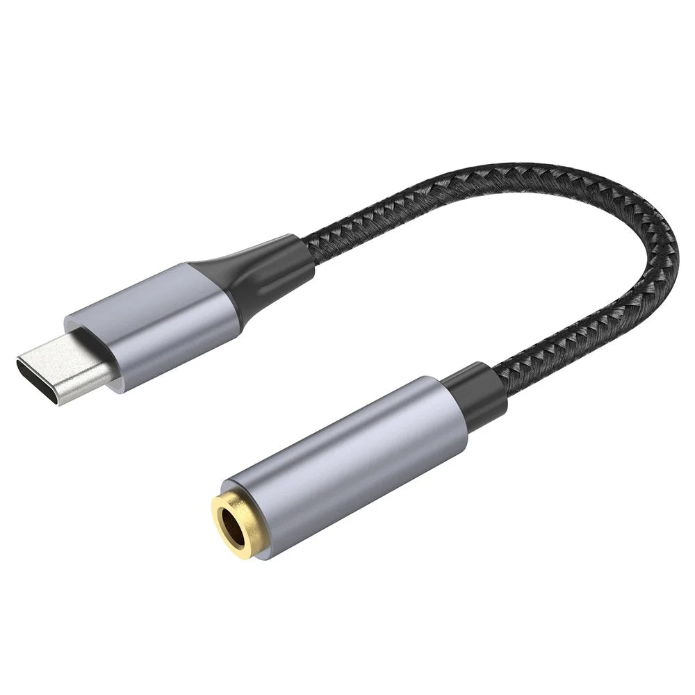 15cm Type C to 3.5mm Audio Adapter Cable for Huawei Honor Xiaomi iPhone 15 Series Headphone Converter 15cm - 1