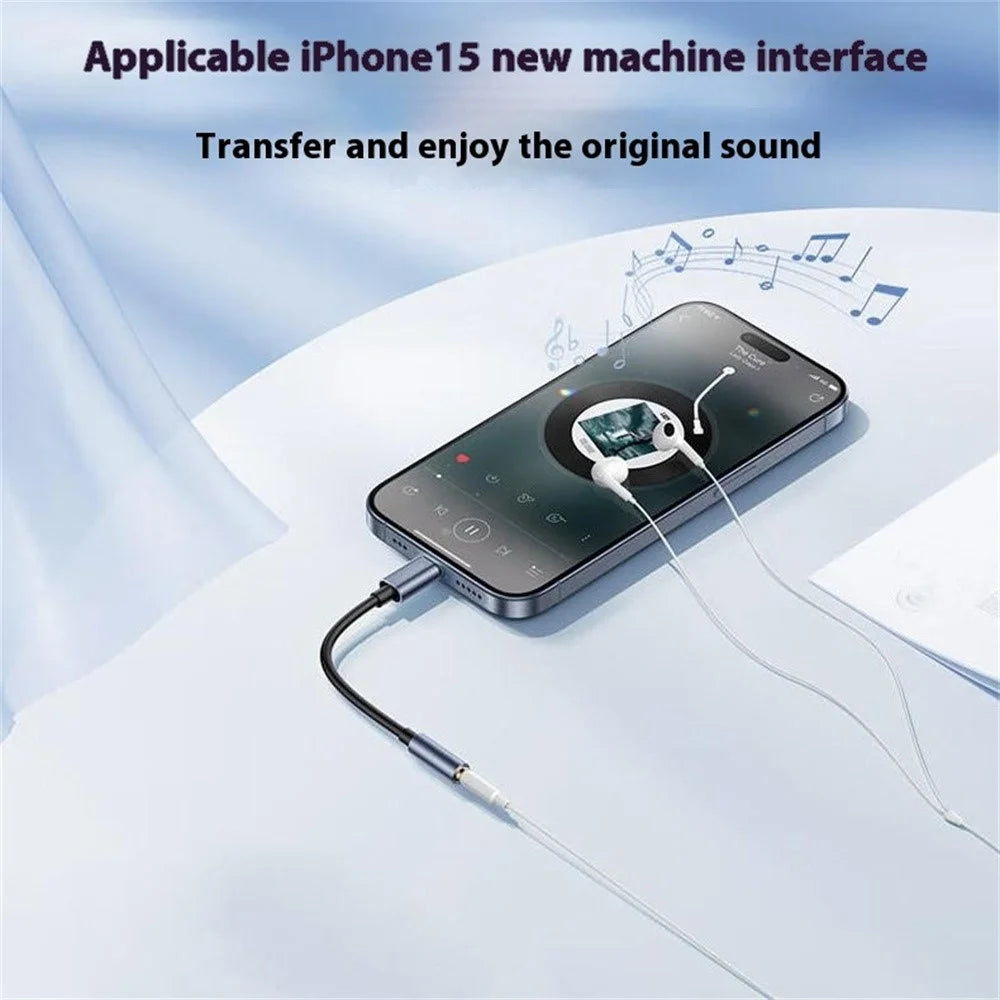 15cm Type C to 3.5mm Audio Adapter Cable for Huawei Honor Xiaomi iPhone 15 Series Headphone Converter 15cm - 3