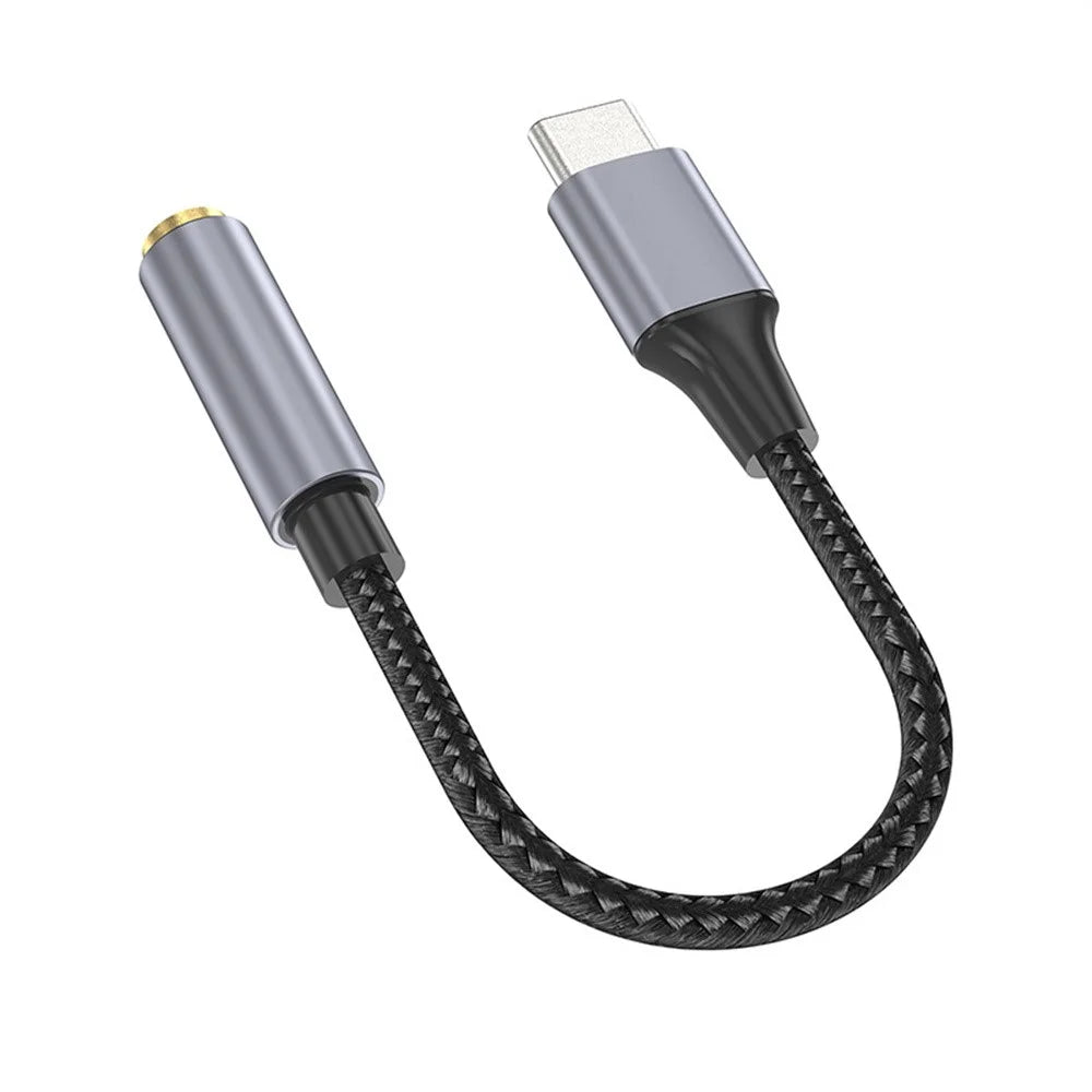 15cm Type C to 3.5mm Audio Adapter Cable for Huawei Honor Xiaomi iPhone 15 Series Headphone Converter 15cm - 6