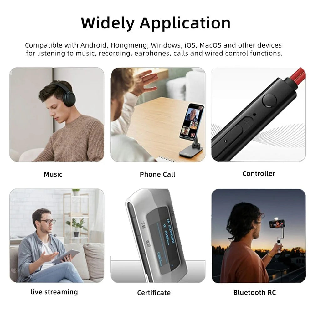 UC-075-TR 2Pcs USB-C to 3.5mm Audio AUX AB136D Chip Transparent Adapter for Laptop Tablet Phone - 3