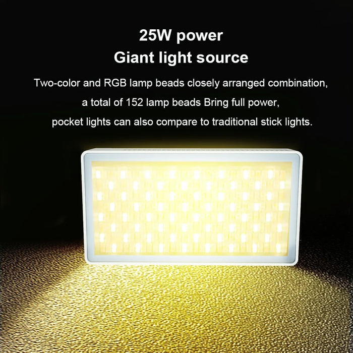 PB25R Video Conference Live Streaming Portable RGB LED Light Selfie Photography Pocket Fill Light - 6