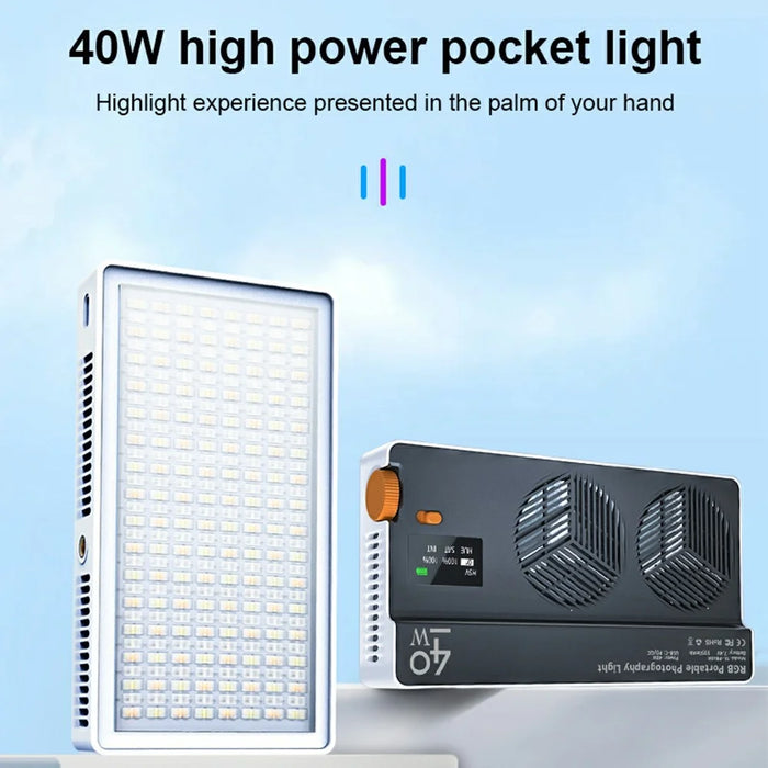 PB40R Portable RGB LED Video Light Pocket Photography Fill Light for Video Conference Live Streaming Vlogging - 2