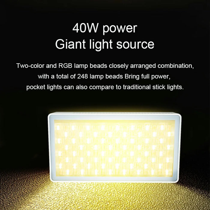 PB40R Portable RGB LED Video Light Pocket Photography Fill Light for Video Conference Live Streaming Vlogging - 6