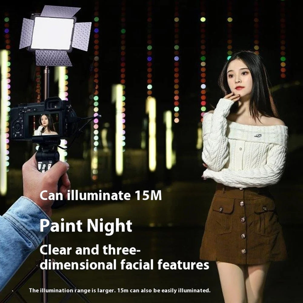 MM120C Portable LED Video Light Panel for Studio Portrait Photography Lighting Dimmable Fill Light ( No Battery ) - Silver Panel - 3