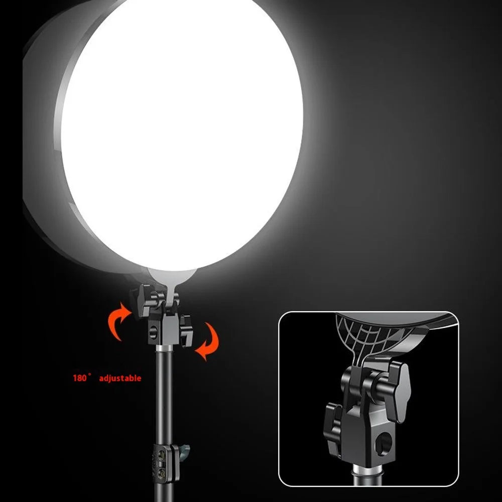 M666 14 Inch Dimmable LED Round Panel Light Jewelry Food Still Life Photography Fill Light - EU Plug - 3