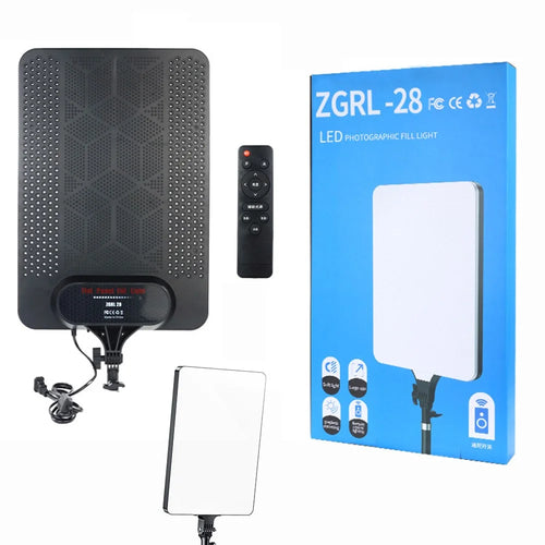 RL-28A 24 Inch Rectangle LED Panel Light Photography Lamp for Live Streaming Studio Product Shooting - EU Plug - 1