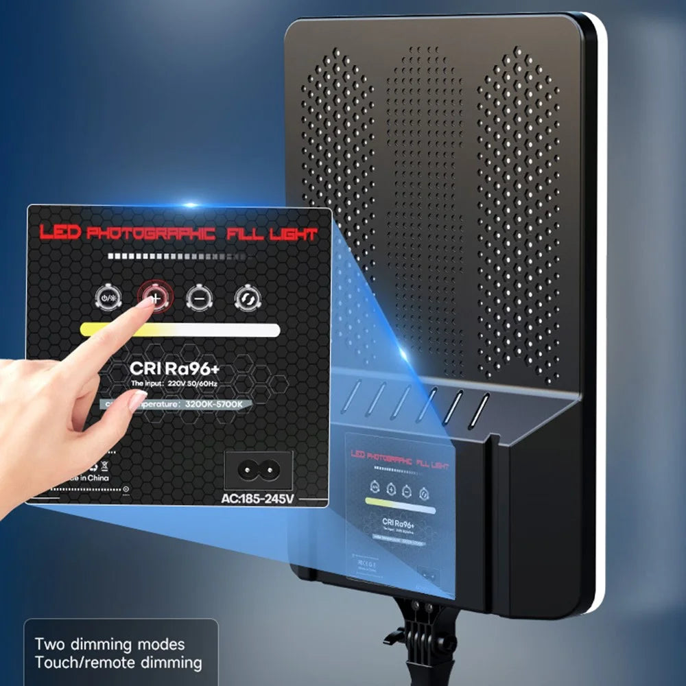 RL-28A 24 Inch Rectangle LED Panel Light Photography Lamp for Live Streaming Studio Product Shooting - EU Plug - 3