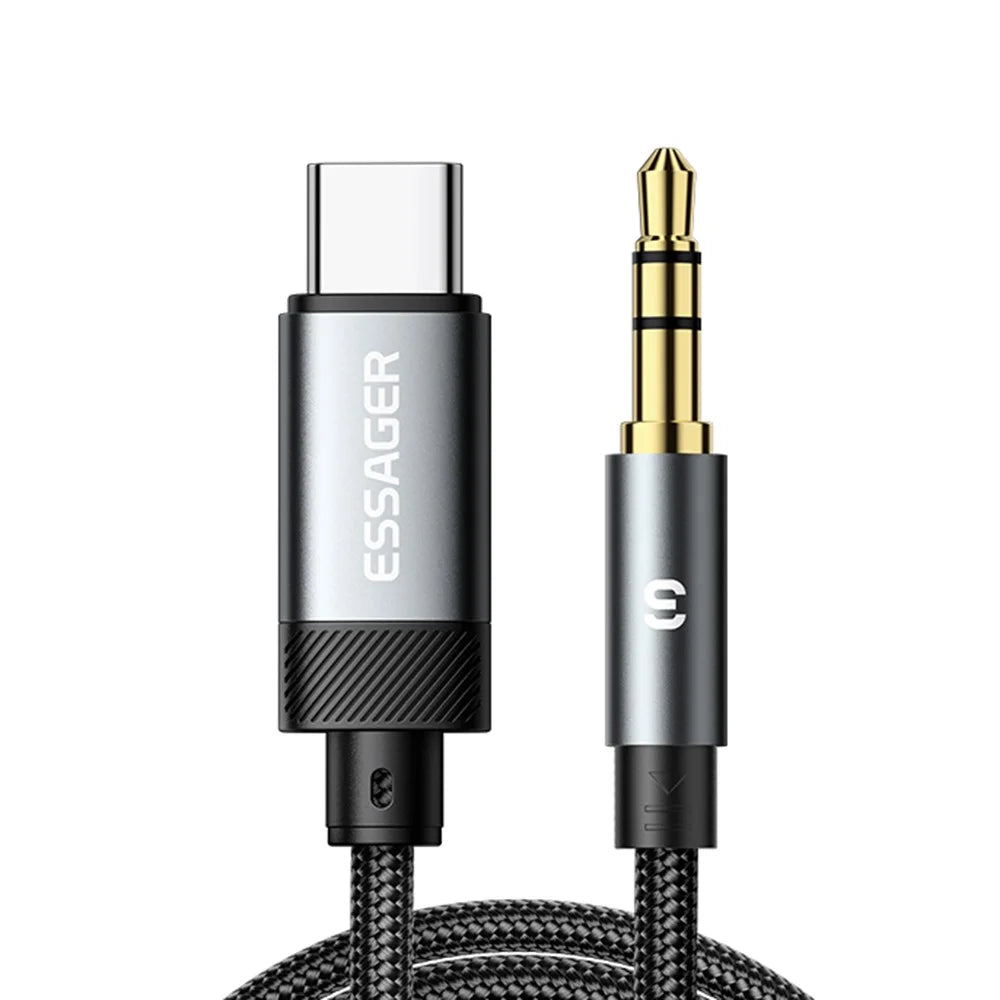 ESSAGER ES-YP22 Type-C to 3.5mm Audio Adapter Cable for Phones / Tablets Reversible Connector - 1
