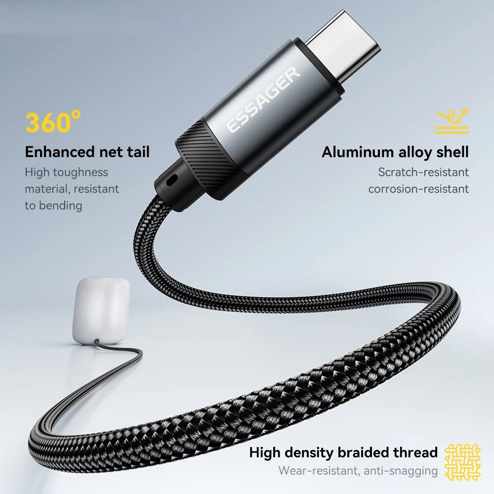 ESSAGER ES-YP22 Type-C to 3.5mm Audio Adapter Cable for Phones / Tablets Reversible Connector - 6