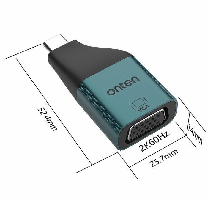 ONTEN UC105 Type-C to VGA Adapter 2K 60Hz Resolution Converter for Laptop Phone - 6