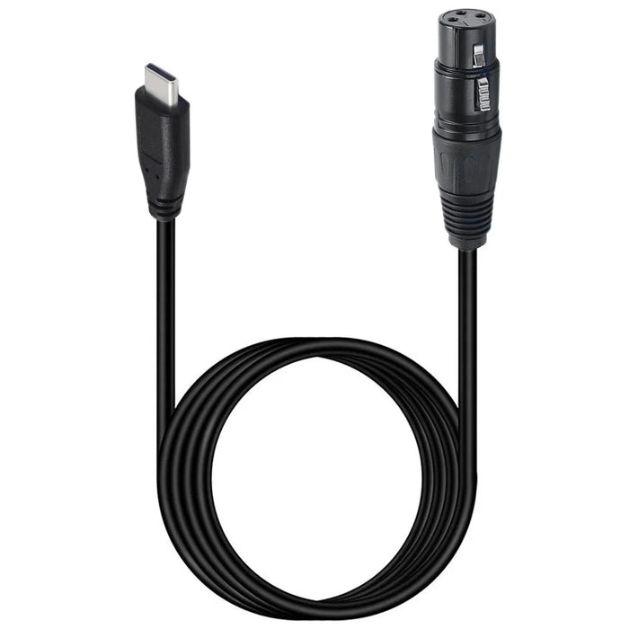 JUNSUNMAY 1m Type-C Male to XLR Male Cable Microphone Audio Adapter for Mobile Phones  /  Tablets  /  Laptops  /  Computers - 2